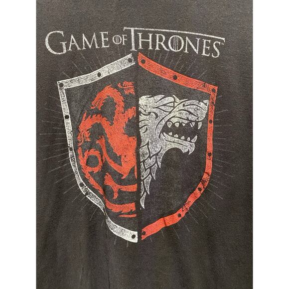 Game of Thrones Shirt TV Show Promo Graphic Tee 2019 Crest Logo Black Large - Picture 3 of 5